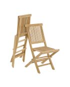 2 Chaises Java teck - 45x60x90 cm