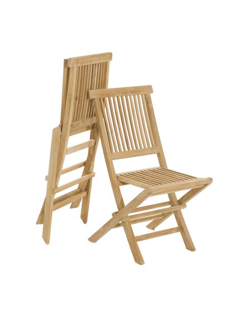 2 Chaises Java teck - 45x60x90 cm