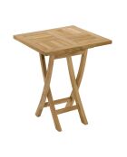 Table carrée pliante Fun teck massif - 60x60x76 cm