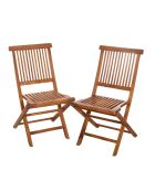 2 Chaises Maeva teck - 45x60x90 cm