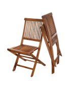 2 Chaises Maeva teck - 45x60x90 cm
