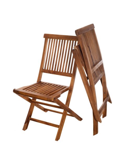 2 Chaises Maeva teck - 45x60x90 cm