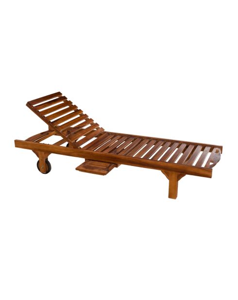 Bain de soleil Maeva teck huilé - 65x205x30 cm