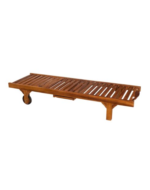 Bain de soleil Maeva teck huilé - 65x205x30 cm