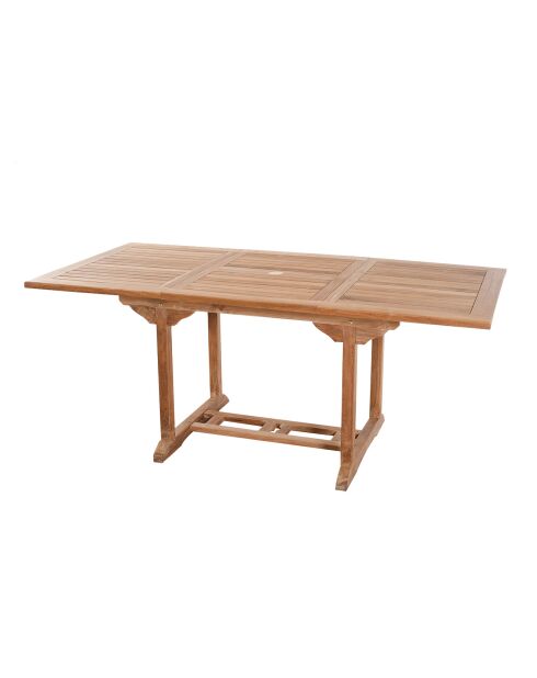 Table rectangulaire extensible Fun teck -  120/180x90 cm