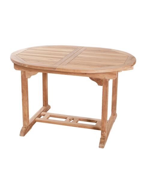 Leuke uitschuifbare ovale tafel van teakhout - 120/180x90 cm