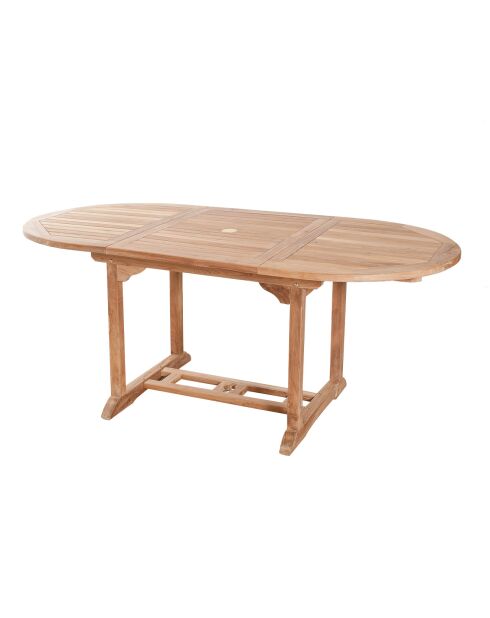 Leuke uitschuifbare ovale tafel van teakhout - 120/180x90 cm