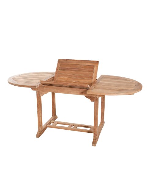 Leuke uitschuifbare ovale tafel van teakhout - 120/180x90 cm