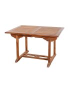 Table rectangulaire extensible Maeva teck huilé - 120/180x90 cm