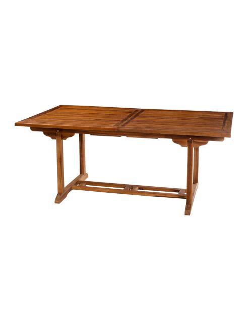 Maeva ausziehbarer rechteckiger Tisch aus geöltem Teakholz - 180/240x100 cm