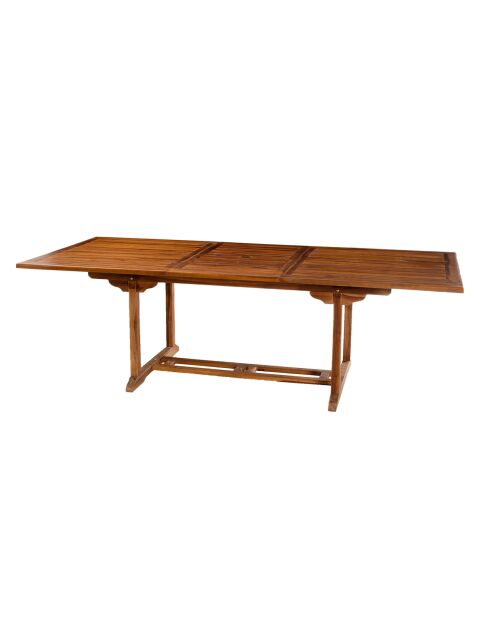Maeva ausziehbarer rechteckiger Tisch aus geöltem Teakholz - 180/240x100 cm