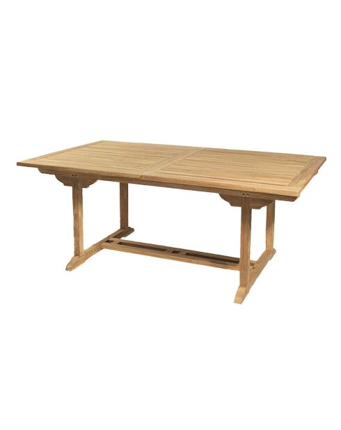 Leuke uitschuifbare rechthoekige tafel van teakhout - 180/240x100 cm