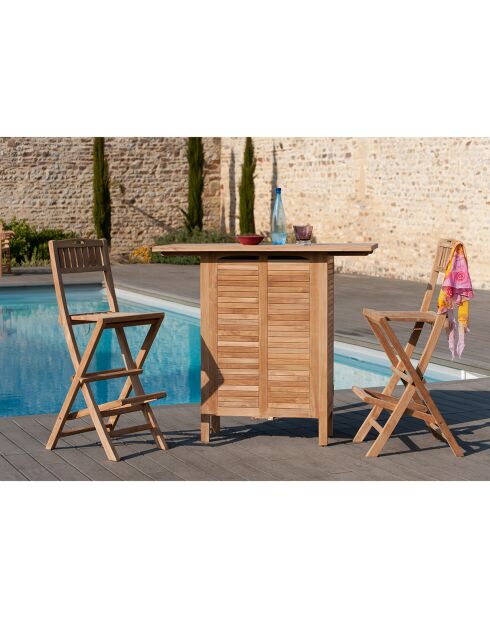 Bar Fun teck massif - 120x50x110 cm