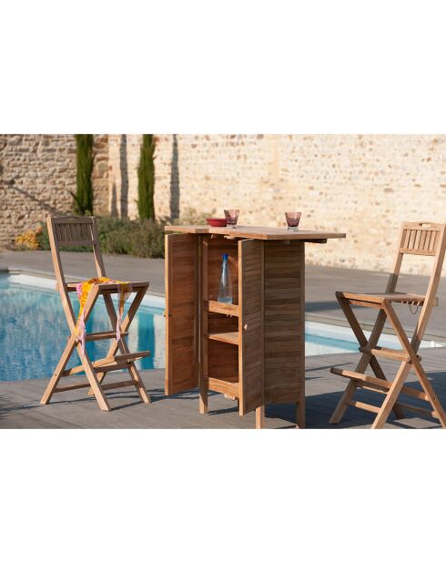 Bar Fun teck massif - 120x50x110 cm