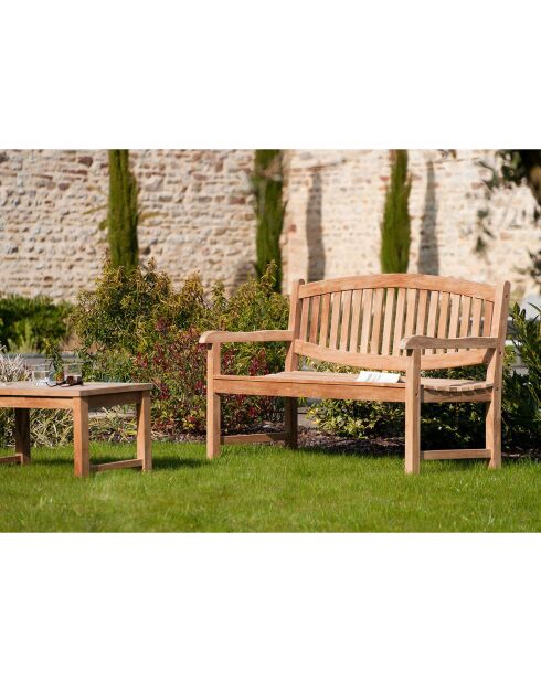 Divertente panca ovale in teak - 150x63x98 cm