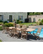 Table double extension centrale Fun teck - 200/300x120 cm
