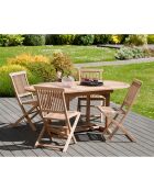 Table ovale extensible Fun teck - 120/180x90 cm