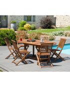 Table ovale extensible Maeva teck huilé -  120/180x90 cm