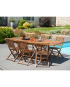 Table rectangulaire extensible Maeva teck huilé - 180/240x100 cm