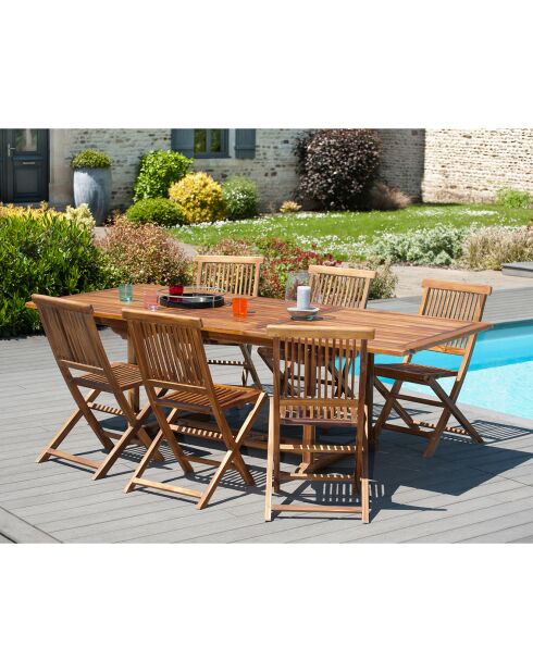 2 Chaises Maeva teck - 45x60x90 cm