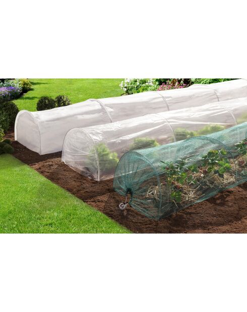 3 Tunnels pour potager transparents - 4 mètres