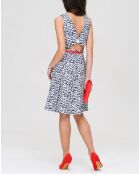 Robe Coralie blanc/bleu