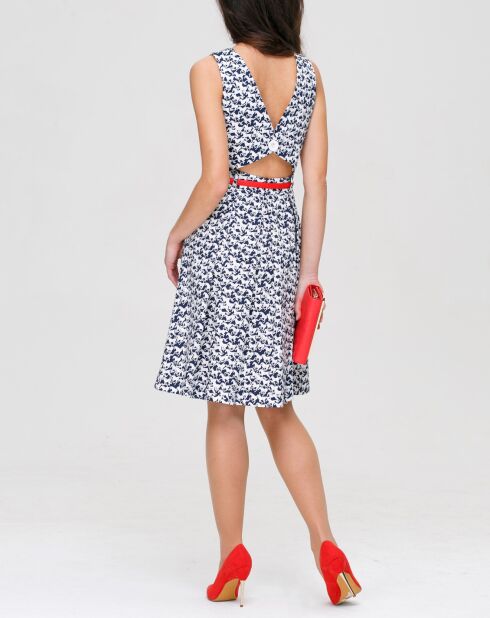 Robe Coralie blanc/bleu