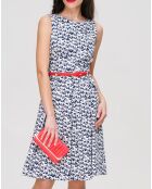 Robe Coralie blanc/bleu