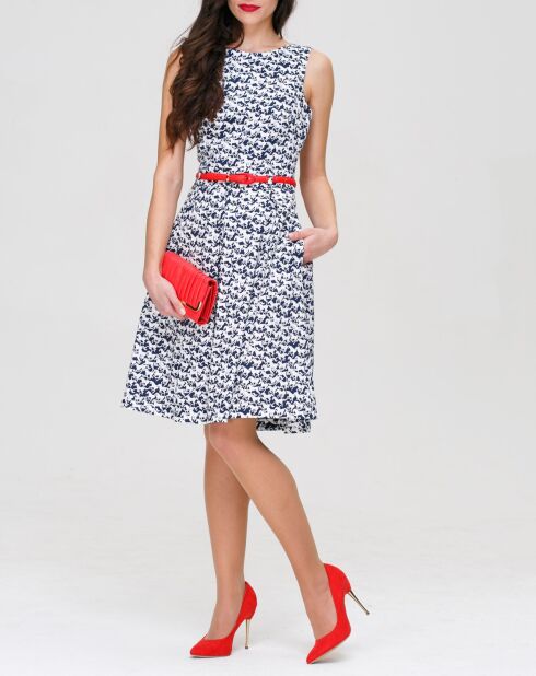 Robe Coralie blanc/bleu