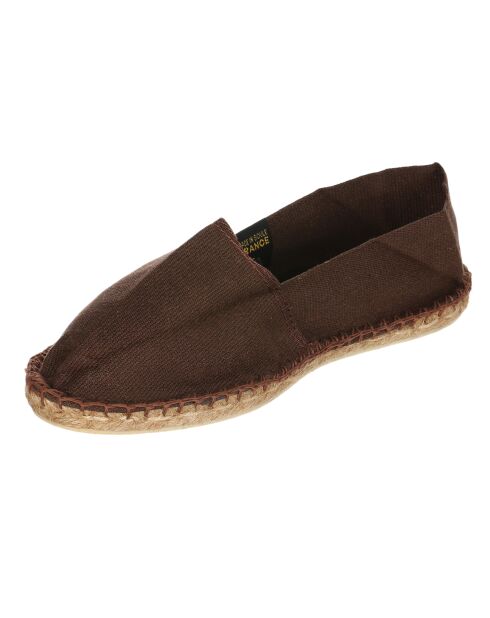 Espadrilles unies chocolat