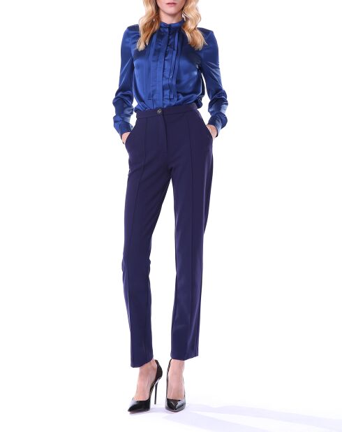 Pantalon droit bleu