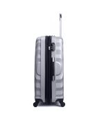 Largos 60 cm zilverkleurige middelgrote stay-koffer met 4 wielen