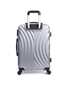 Largos 60 cm zilverkleurige middelgrote stay-koffer met 4 wielen