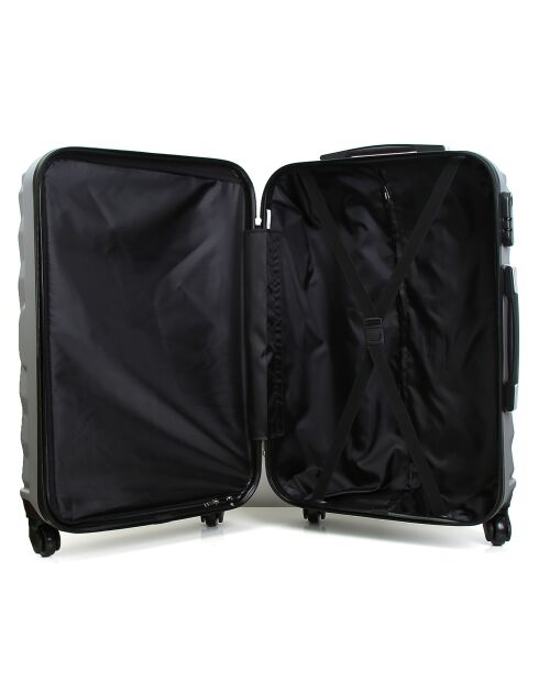 Largos 60 cm zilverkleurige middelgrote stay-koffer met 4 wielen