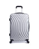 Valise Cabine 4 roues simples Largos 50 cm argentée