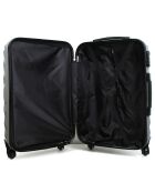 Valise Cabine 4 roues simples Largos 50 cm argentée