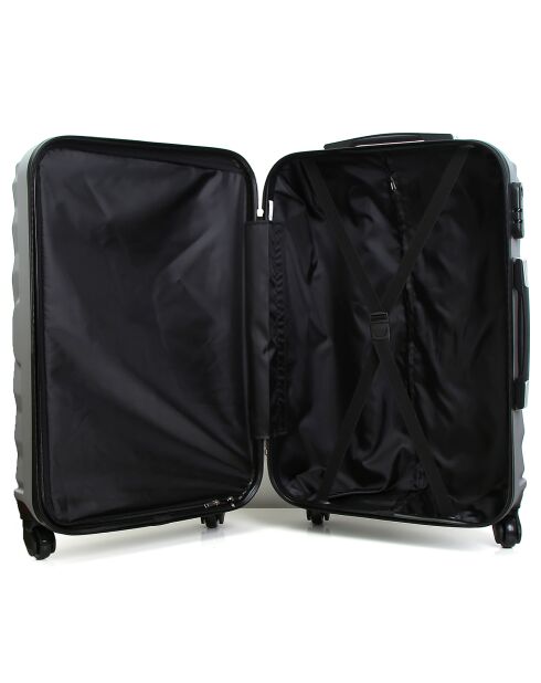 Valise Cabine 4 roues simples Largos 50 cm argentée