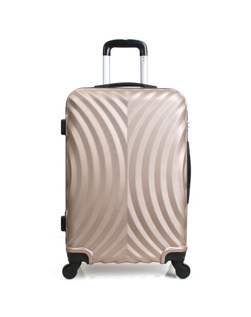 Largos 70 cm gouden koffer met 4 wielen en lang verblijf