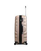 Largos 70 cm gouden koffer met 4 wielen en lang verblijf