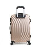 Largos 70 cm gouden koffer met 4 wielen en lang verblijf