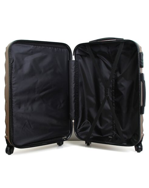 Largos 70 cm gouden koffer met 4 wielen en lang verblijf