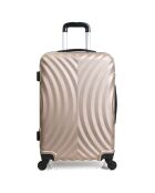 Valise Cabine 4 roues Largos 50 cm dorée
