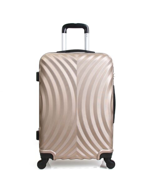 Valise Cabine 4 roues Largos 50 cm dorée