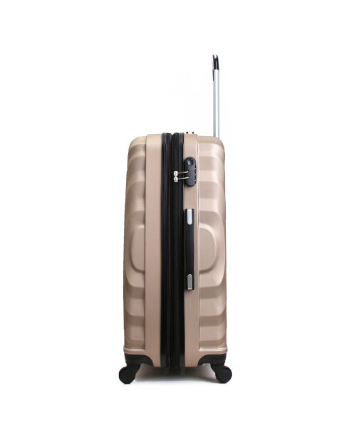 Valise Cabine 4 roues Largos 50 cm dorée