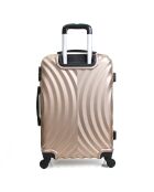 Valise Cabine 4 roues Largos 50 cm dorée