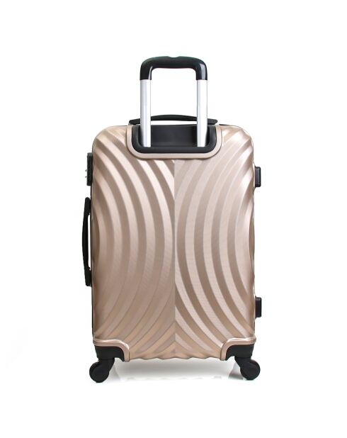 Valise Cabine 4 roues Largos 50 cm dorée
