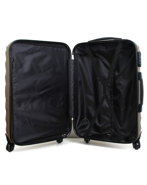 Valise Cabine 4 roues Largos 50 cm dorée