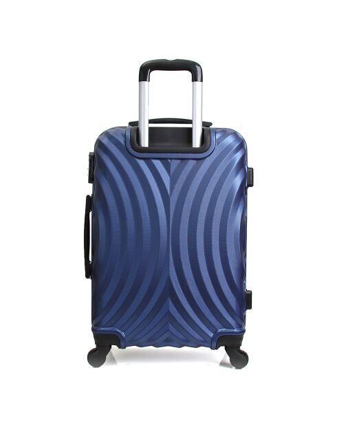 Largos blauwe koffer met 4 wielen en lang verblijf, 70 cm