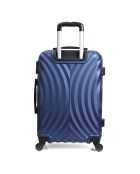 Largos middelgrote koffer met 4 wielen, 60 cm, blauw