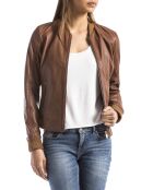 Veste en Cuir Benoue cognac